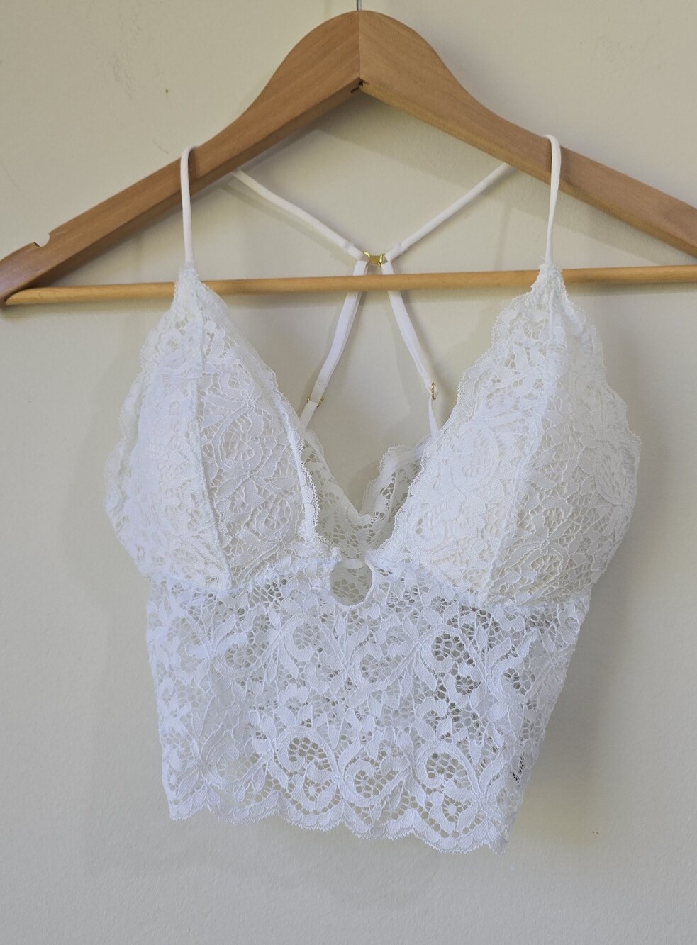 Abound White Lace Convertible Tank Bralette Size M - Picture 2 of 8